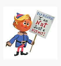 Hermey the Elf Protesting Elf Rights Photographic Print