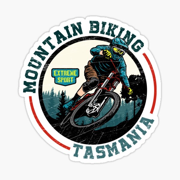 Item preview, Vintage Retro Tasmania Australia mountain biking bmx mtb trails mouintain cycling designed and sold by Munchy Codex.