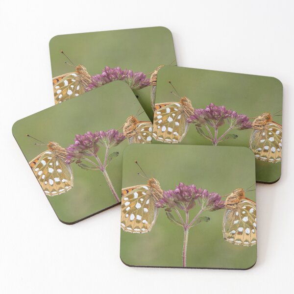 Item preview, Two Dark Green Fritillary Butterflies on a Wild Marjoram Flower designed and sold by Tony North.