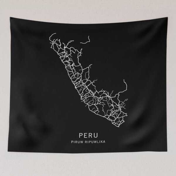 Item preview, Peru Road Map designed and sold by clarkstpress.