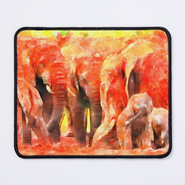 Item preview, Stunning And Beautiful Elephant Herd Digital Painting designed and sold by NeavesPhoto.