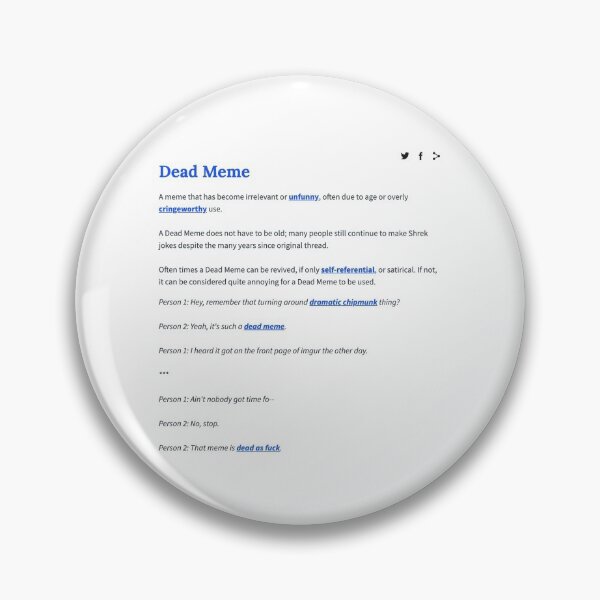 Item preview,  Urban Dictionary "dead meme" designed and sold by Vapes-ubboi.