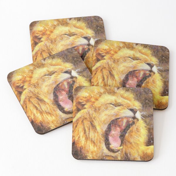 Item preview, Lion With Mouth Open Digital Painting designed and sold by NeavesPhoto.
