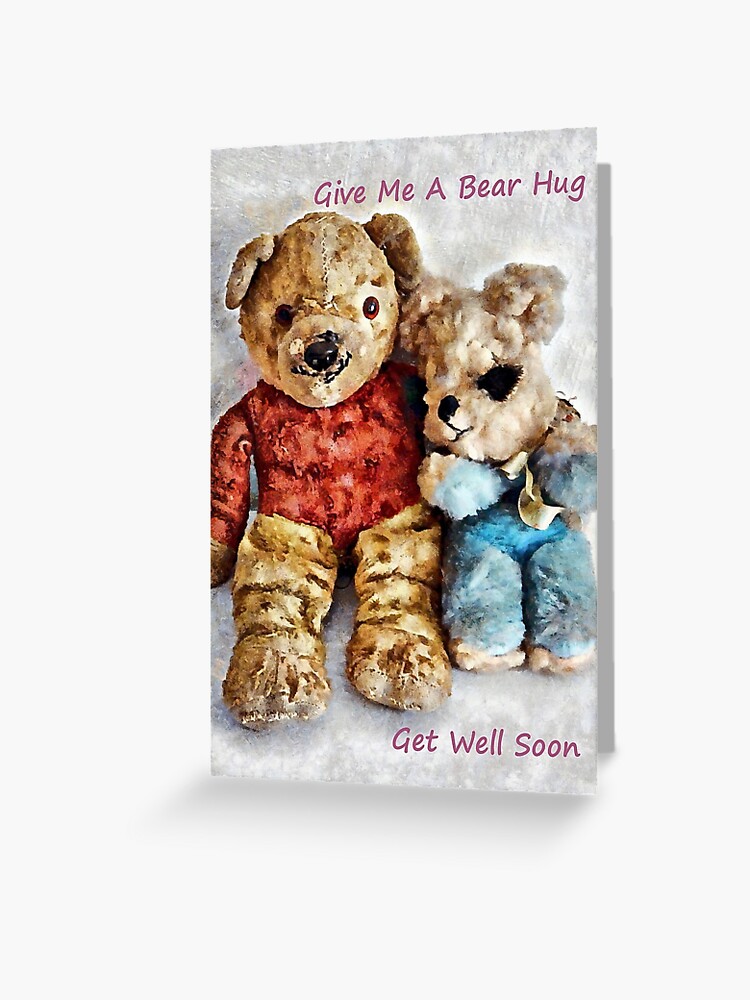Teddy Bear Get Well Soon Card