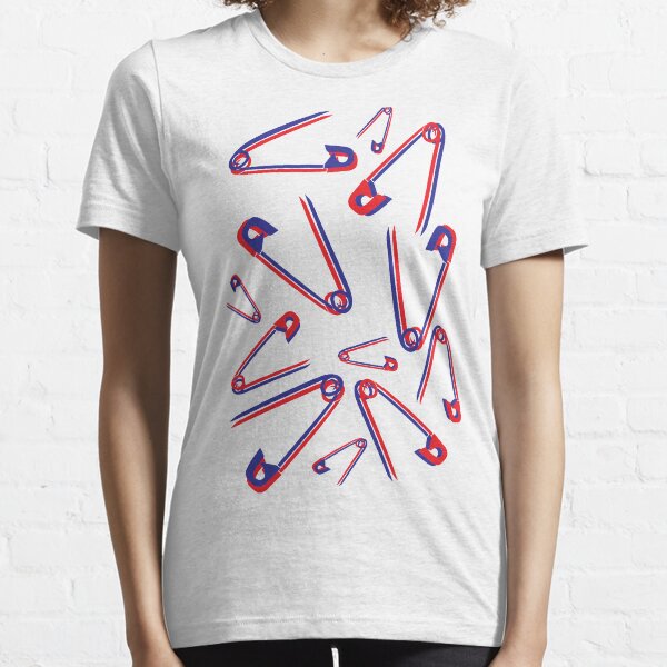 Fun Fake 3D safety pin pattern Essential T-Shirt