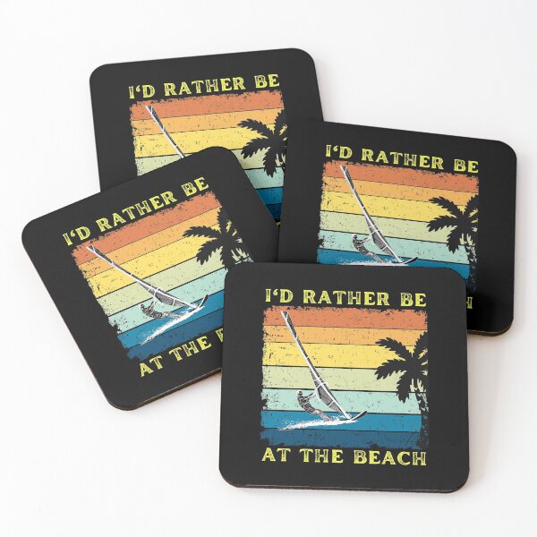 Item preview, I'd Rather Be At The Beach, Vintage Wind Surf, Beach Lifestyle, Ocean Waves, Surf Lover designed and sold by Sun Sand & Sea Art.