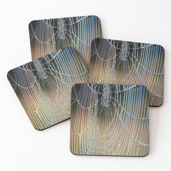 Item preview, Colourful Spider Web with Dewdrops designed and sold by Tony North.