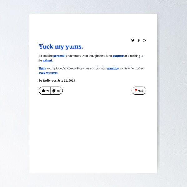 Urban Dictionary Definitions Posters for Sale