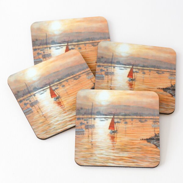 Item preview, EXMOUTH AND THE EXE ESTUARY AT SUNSET designed and sold by Mackenzie Moulton International Artist .