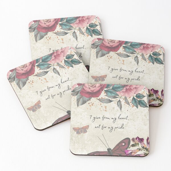 Item preview, Pink and Cream Flowers and Butterflies I Give From My Heart Embodiment Affirmation designed and sold by Embodied Goddesses.