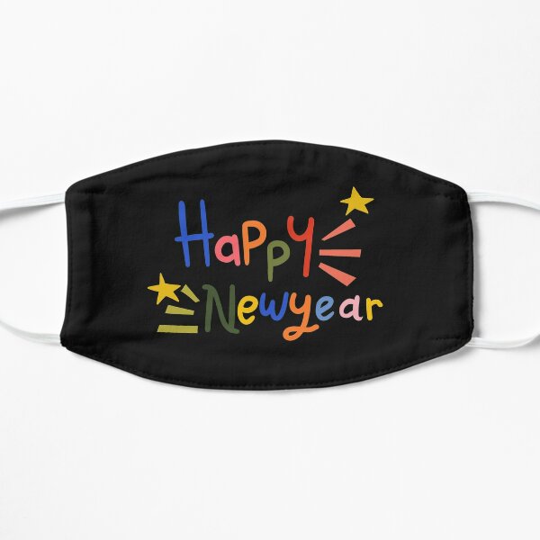 Happy New Year Flat Mask