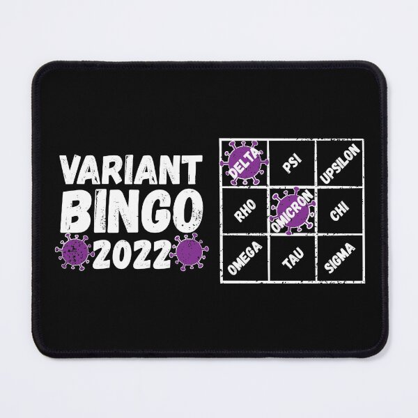 Item preview, Variant Bingo 2022, a Covid-19 variant bingo card with two variants already marked off designed and sold by robimerch.