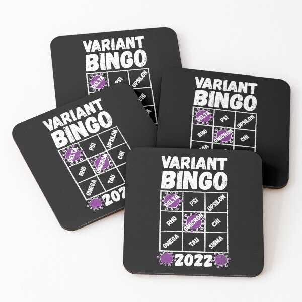 Item preview, Variant Bingo 2022, a Covid-19 variant bingo card with two variants already marked off designed and sold by robimerch.