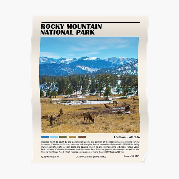 Rocky Mountain National Park Poster