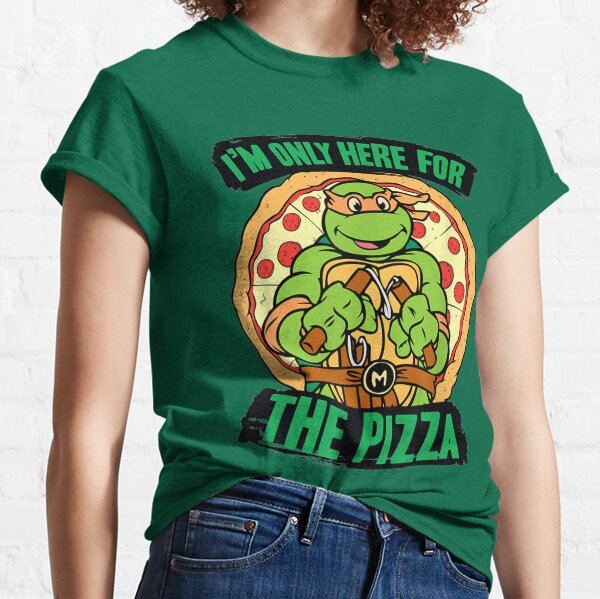 Tee Luv Men's Teenage Mutant Ninja Turtles Pizza T-Shirt