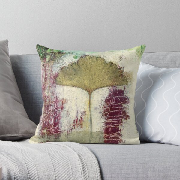 Ginkgo Leaf Throw Pillow