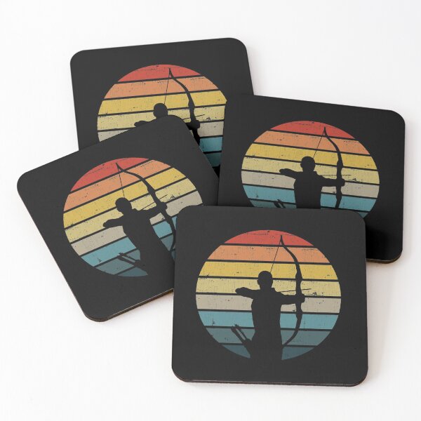 Item preview, Archery Silhouette On A Distressed Retro Sunset product designed and sold by theodoros20.