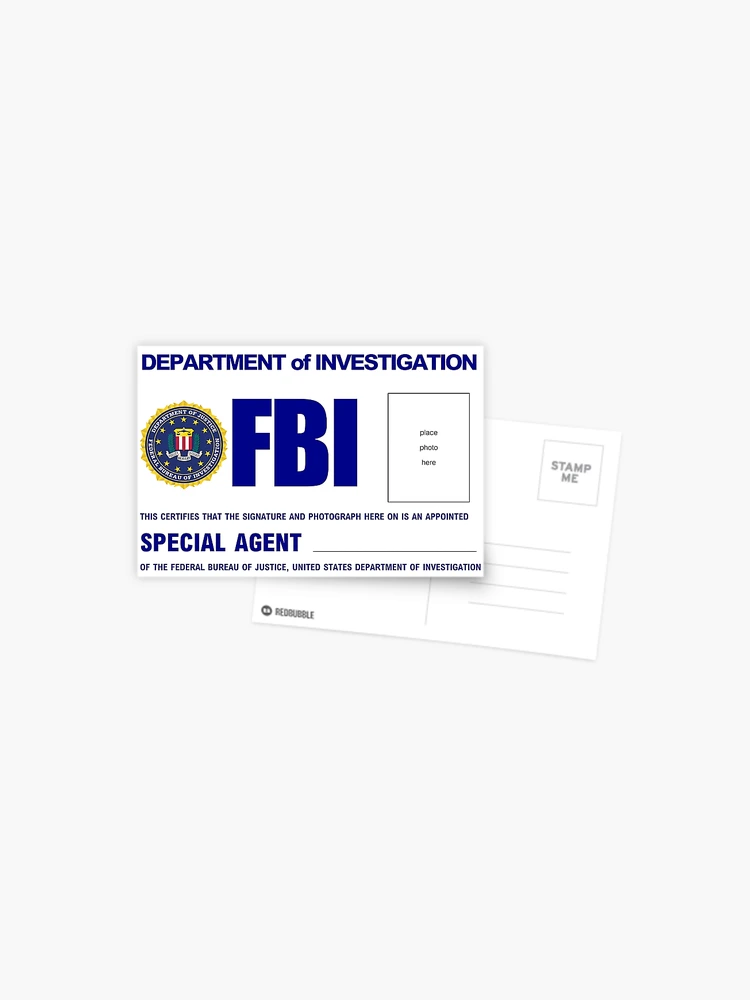Postkarte for Sale mit FBI - ID Grußkarten von EvilGravy