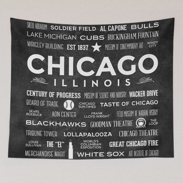 Artikelvorschau, Places of Chicago Word Art entworfen und verkauft von Christopher Arndt.
