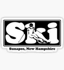Sunapee, New Hampshire SKI Graphic for Skiing your favorite mountain, city or resort town Sticker