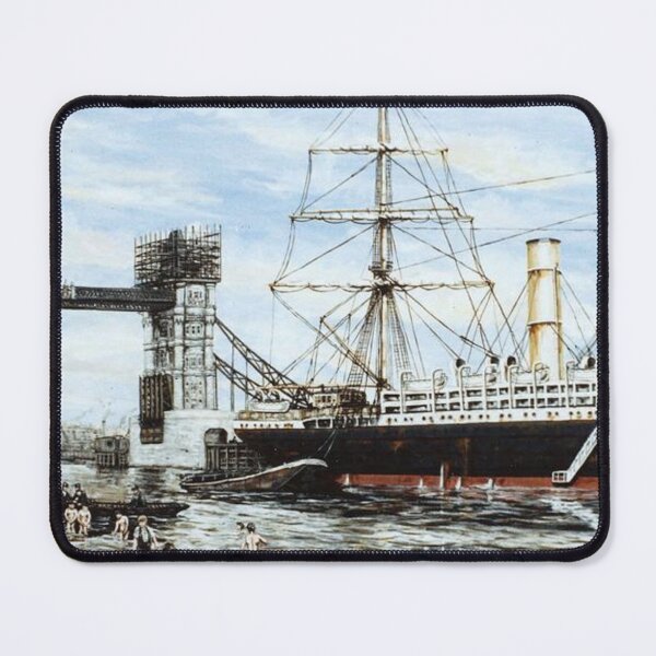 Artikelvorschau, SS RUAHINE UNTERLIEGT UNTER DER TOWER BRIDGE, LONDON entworfen und verkauft von Mackenzie Moulton International Artist .