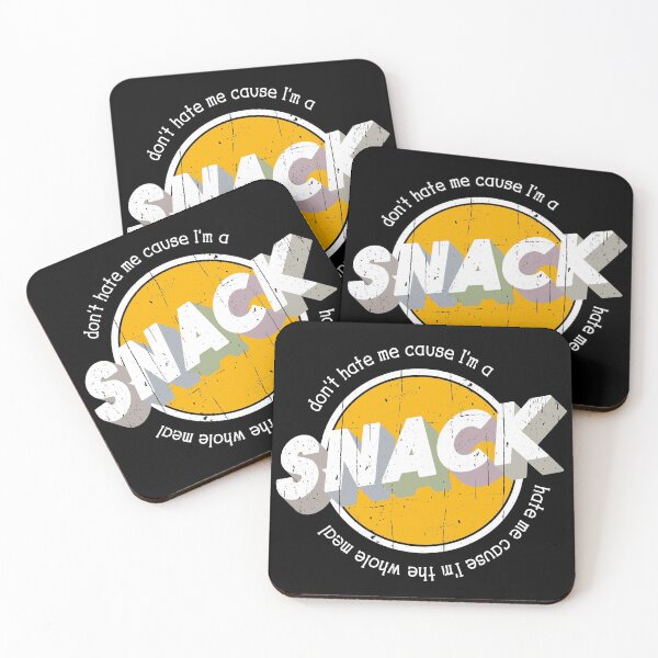 Item preview, Don't hate me cause I'm a SNACK distressed typography designed and sold by Happy Puppy Print On Demand.