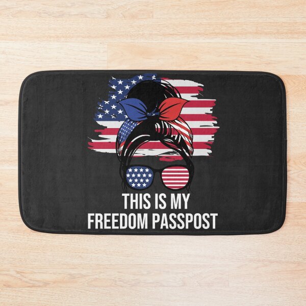 Item preview, This is My Freedom Passport, Messy Bun American Flag headband designed and sold by Benchamart.