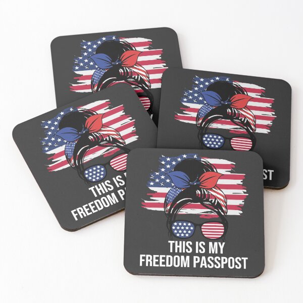 Item preview, This is My Freedom Passport, Messy Bun American Flag headband designed and sold by Benchamart.