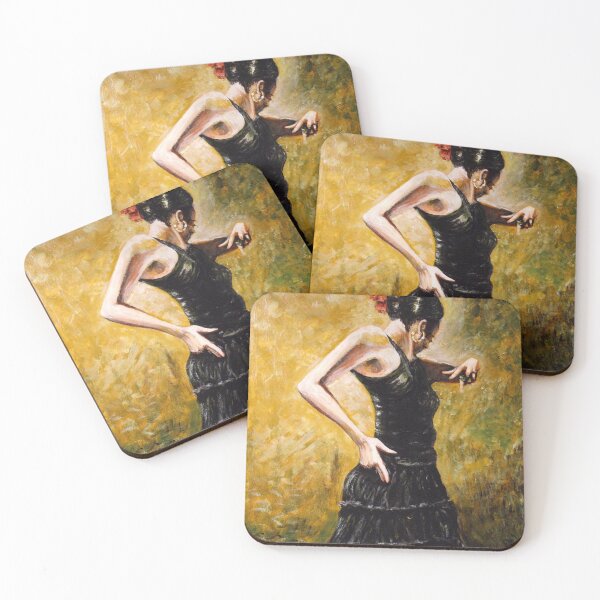 Item preview, SPANISH FLAMENSO DANCER IN BLACK designed and sold by Mackenzie Moulton International Artist .