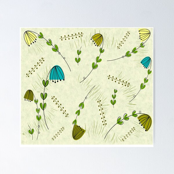 Item preview, Mid-Century Modern Flower Clocks designed and sold by gailg1957.