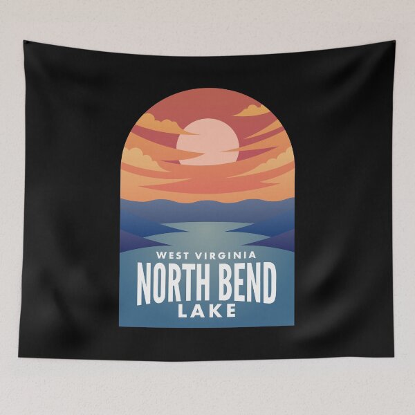 Artikelvorschau, North Bend Lake WV Retro Sunset entworfen und verkauft von HalpinDesign.