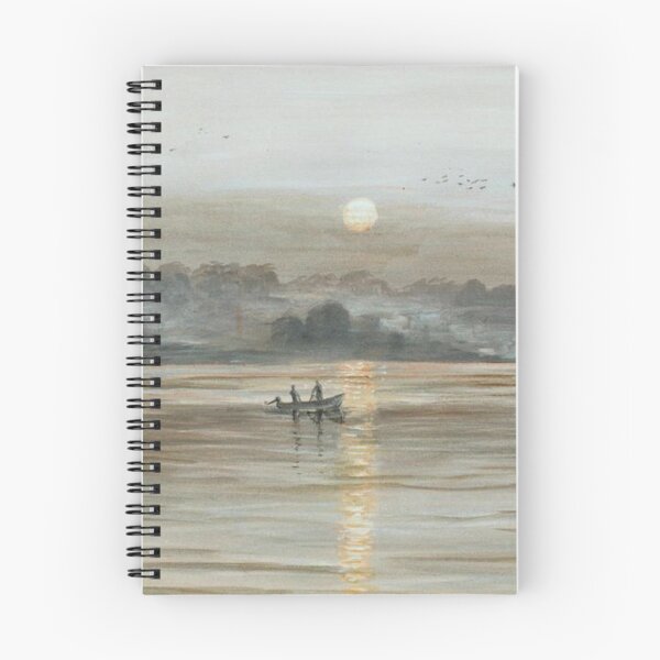 Item preview, RIVER EXE DEVON, EARLY MORNING FISHING designed and sold by Mackenzie Moulton International Artist .