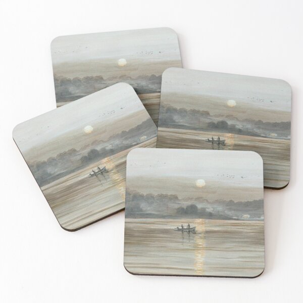 Item preview, RIVER EXE DEVON, EARLY MORNING FISHING designed and sold by Mackenzie Moulton International Artist .