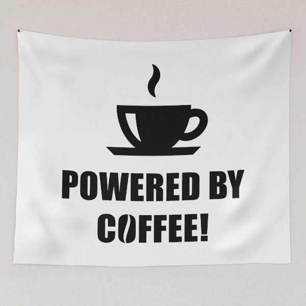 Item preview, Powered By Coffee! (Drinking Coffee / Black) designed and sold by MrFaulbaum.