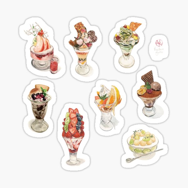 Item preview, Japanese Parfait Collection Stickers designed and sold by kailenefalls.