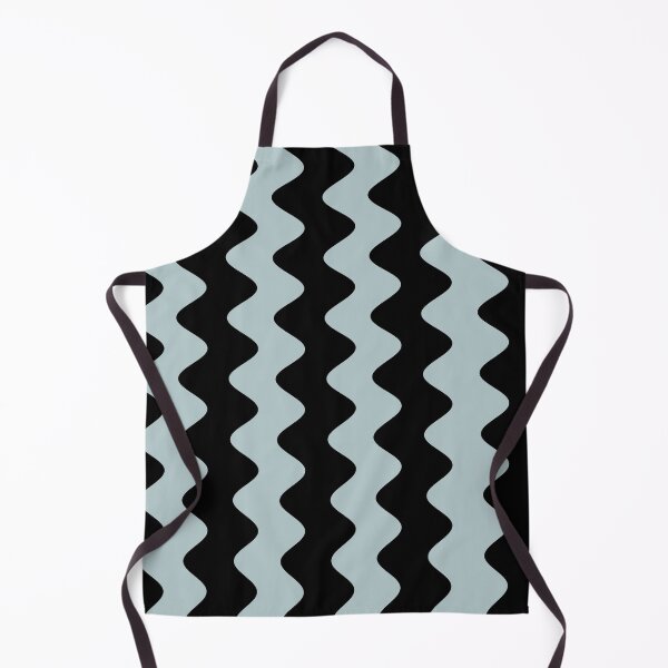 Item preview, Black and Pastel Blue Wavy Rippled Stripe Pattern Pairs 2022 Popular Colour Restful Retreat 0497 designed and sold by ColorOfTheYears.