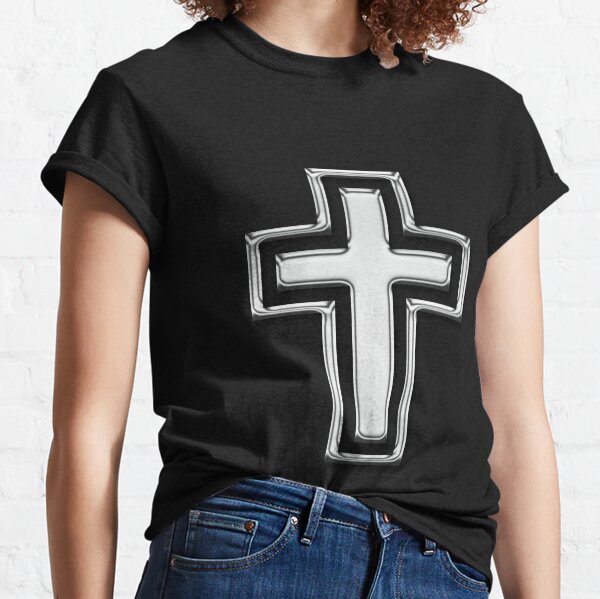 Silver metal cross Classic T-Shirt