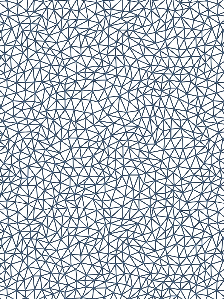 Thumbnail 3 von 3, Tuch, Blue and White Triangle Shape Pattern Pairs Diamond Vogel 2022 Popular Colour Happy Tune 0648 designt und verkauft von ColorOfTheYears.