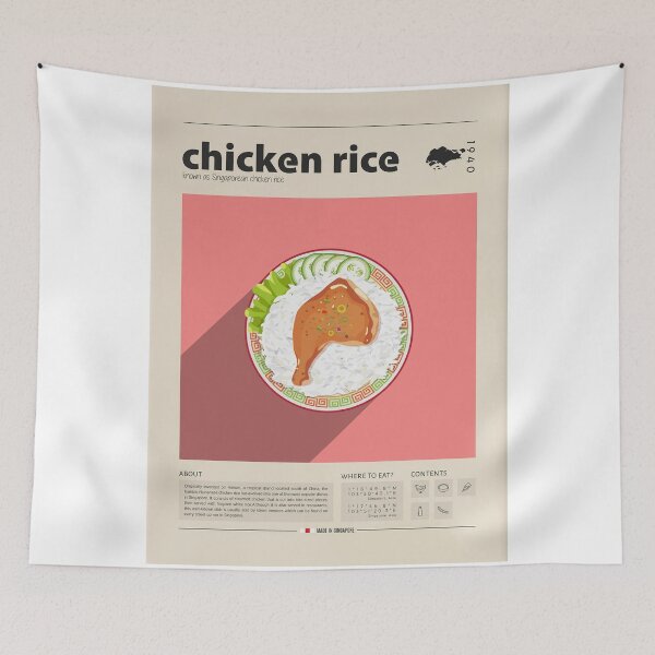 Item preview, Chicken Rice 1940 Poster designed and sold by geraliobened.