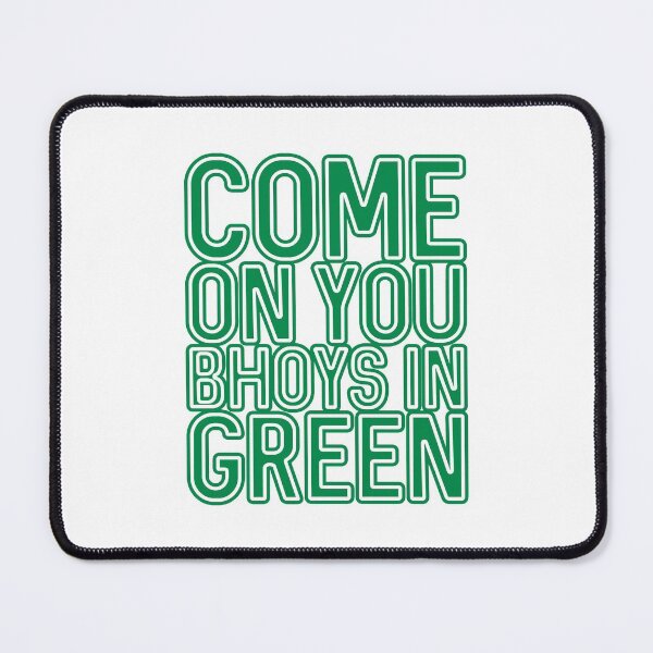 Item preview, COME ON YOU BHOYS IN GREEN, Glasgow Celtic Football Club Green and White Layered Text Design designed and sold by MacPean.