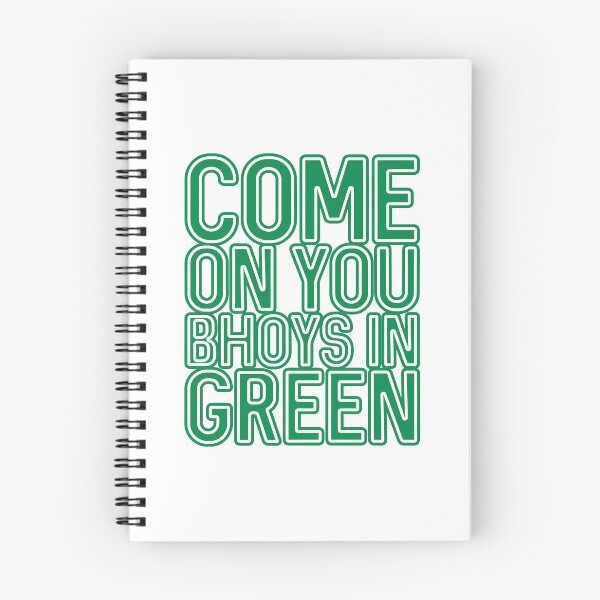 Item preview, COME ON YOU BHOYS IN GREEN, Glasgow Celtic Football Club Green and White Layered Text Design designed and sold by MacPean.