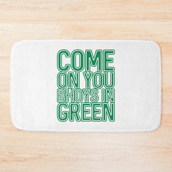 Item preview, COME ON YOU BHOYS IN GREEN, Glasgow Celtic Football Club Green and White Layered Text Design designed and sold by MacPean.
