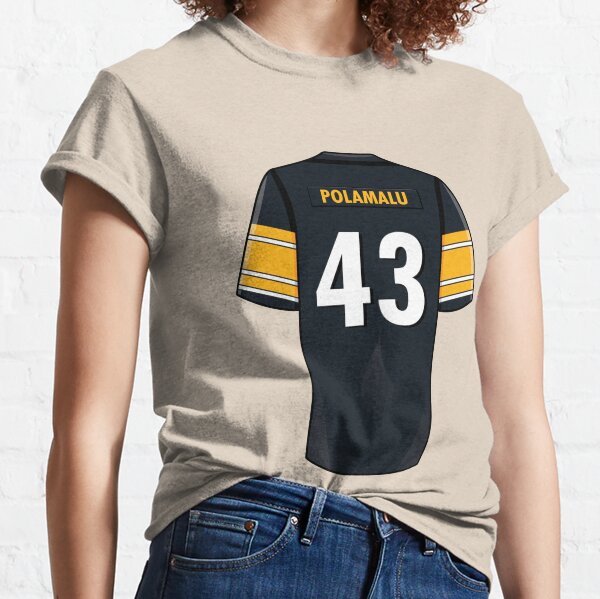 Women's Troy Polamalu Pittsburgh Steelers Midnight Mascot T-Shirt - Black
