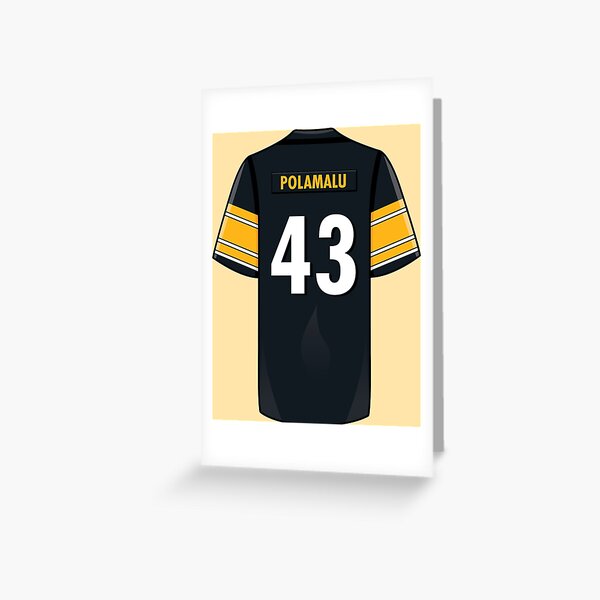 Troy Polamalu Jersey Greeting Card for Sale by WalkDesigns