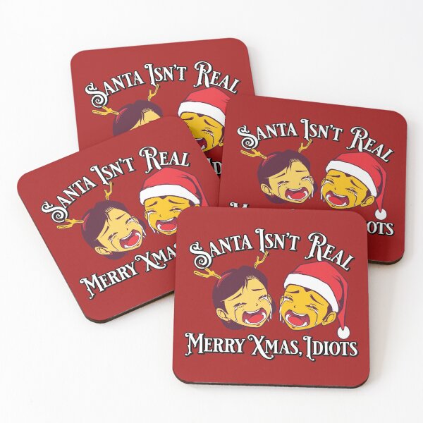 Item preview, Santa Isn't Real - Funny Crying Christmas Kids in Santa Hats designed and sold by PinkDonutTees.