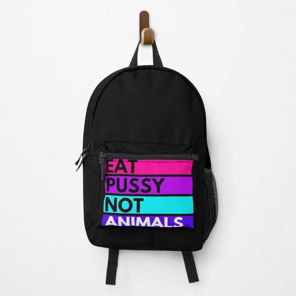 Item preview, Eat Pussy Not Animals - Vegan Bright Retro Style Print designed and sold by Vegginitup.