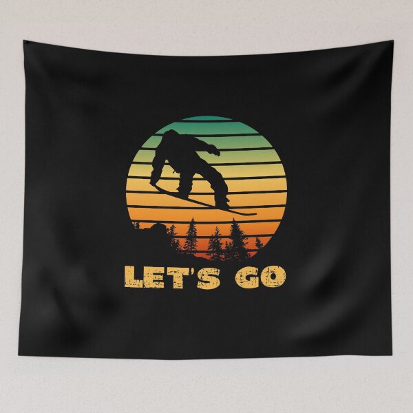 Item preview, Let's Go, I'd Rather Be Snowboarding, Let's Shred, Vintage, Retro designed and sold by Coralgb.