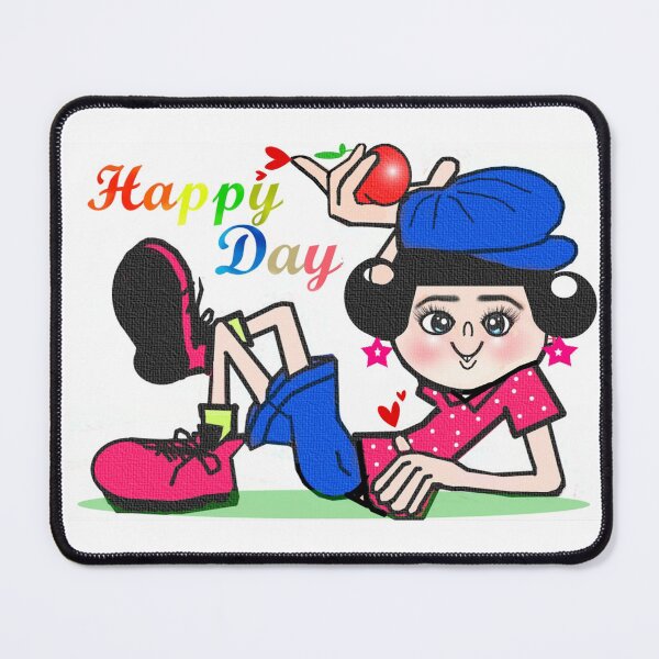 Item preview, Happy day - Cute lady designed and sold by Shirley cute art .