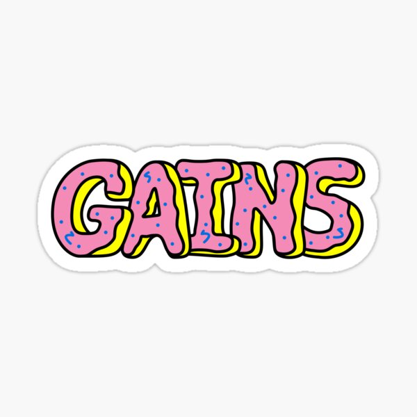 Donut Gains Sticker