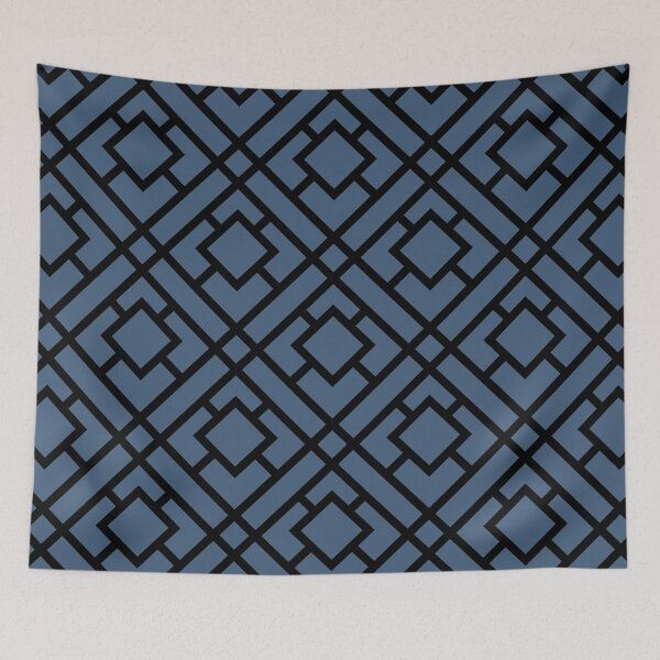 Item preview, Black and Blue Tessellation Line Pattern 24 Pairs Diamond Vogel 2022 Popular Colour Happy Tune 0648 designed and sold by ColorOfTheYears.
